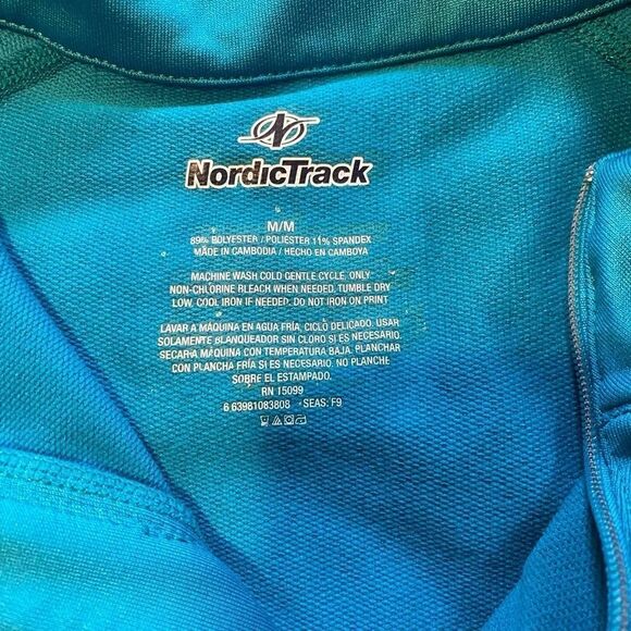 Nordic Track 3/4 zip blue pullover sz M - Picture 3 of 5